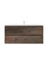 1200mm Wall Hung Bathroom Vanity Dark Oak Wood Grain 2 PAC Coating MDF Board