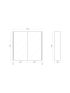 750mm Pencil Edge Shaving Cabinet Dark Grey Wood Grain Texture 2 PAC Coating MDF Board