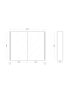 900mm Pencil Edge Shaving Cabinet Dark Grey Wood Grain 2 PAC Coating MDF Board