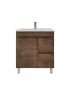 750MM Slim Dark Oak MDF Bathroom Vanity Right Drawers Free Standing Cabinet Only