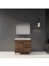 900MM Dark Oak MDF Bathroom Vanity Right Drawers Free Standing Cabinet Only