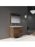 900MM Dark Oak MDF Bathroom Vanity Right Drawers Free Standing Cabinet Only