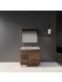 900MM Dark Oak MDF Bathroom Vanity Left Drawers Free Standing Cabinet Only