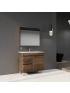 900MM Dark Oak MDF Bathroom Vanity Left Drawers Free Standing Cabinet Only