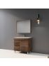 900MM Dark Oak MDF Bathroom Vanity Left Drawers Free Standing Cabinet Only