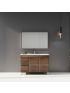 1200MM Dark Oak MDF Bathroom Vanity Left Drawers Free Standing Cabinet Only
