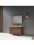 1200MM Dark Oak MDF Bathroom Vanity Left Drawers Free Standing Cabinet Only