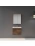 600MM Dark Oak MDF Bathroom Vanity 2 Doors Wall Hung Cabinet Only