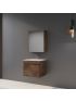 600MM Dark Oak MDF Bathroom Vanity 2 Doors Wall Hung Cabinet Only