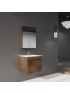 600MM Dark Oak MDF Bathroom Vanity 2 Doors Wall Hung Cabinet Only