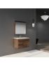 750MM Dark Oak MDF Bathroom Vanity Left Drawers Wall Hung Cabinet Only