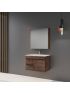 750MM Dark Oak MDF Bathroom Vanity Left Drawers Wall Hung Cabinet Only
