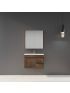 750MM Dark Oak MDF Bathroom Vanity Right Drawers Wall Hung Cabinet Only