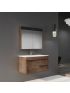 900MM Dark Oak MDF Bathroom Vanity Right Drawers Wall Hung Cabinet Only