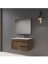 900MM Dark Oak MDF Bathroom Vanity Right Drawers Wall Hung Cabinet Only