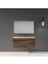 1200MM Dark Oak MDF Bathroom Vanity Right Drawers Wall Hung Cabinet Only