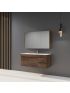 1200MM Dark Oak MDF Bathroom Vanity Right Drawers Wall Hung Cabinet Only