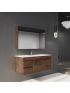 1200MM Dark Oak MDF Bathroom Vanity Left Drawers Wall Hung Cabinet Only
