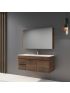 1200MM Dark Oak MDF Bathroom Vanity Left Drawers Wall Hung Cabinet Only