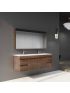 1500MM Dark Oak MDF Bathroom Vanity 4 Side Drawers 2 Middle Doors Wall Hung Cabinet Only