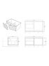 900mm Coastal Oak Wall Hung Bathroom Vanity Left Drawer Grooved MDF Cabinet Only
