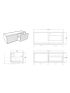 1200mm Coastal Oak Wall Hung Bathroom Vanity Right Drawer Grooved MDF Cabinet Only