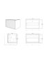 600mm Slim Coastal Oak Wall Hung Bathroom Vanity 1 Door Grooved MDF Cabinet Only