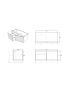 900mm Slim Coastal Oak Wall Hung Bathroom Vanity Left Drawer Grooved MDF Cabinet Only
