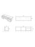 1500mm Slim Coastal Oak Wall Hung Bathroom Vanity 2 Drawers Grooved MDF Cabinet Only
