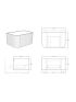 750mm Prime Oak Curved Edge and V-Grooved Wall Hung Bathroom Vanity MDF Cabinet Only