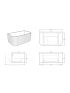 900mm Bottega Oak Wall Hung Bathroom Vanity with Curved Edge and V-Grooved Design MDF Cabinet Only