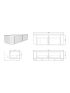 1500mm Bottega Oak Wall Hung Bathroom Vanity with Curved Edge and V-Grooved Design MDF Cabinet Only