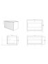 750mm Bottega Oak Wall Hung Bathroom Vanity 1 Door Grooved MDF Cabinet Only