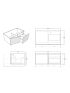 900mm Bottega Oak Wall Hung Bathroom Vanity Right Drawer Grooved MDF Cabinet Only