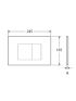Access Plate - Square Button Black