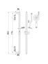 Cora Round Sliding Shower Set Matte Black