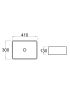 410x300x130mm Rectangle Gloss White Ceramic Above Counter Basin Non-overflow