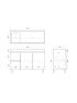 1200MM Dark Oak MDF Bathroom Vanity Left Drawers Free Standing Cabinet Only
