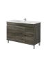 1200MM Dark Grey MDF Bathroom Vanity Right Drawers Free Standing Cabinet Only