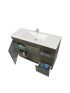 1200MM Dark Grey MDF Bathroom Vanity Right Drawers Free Standing Cabinet Only