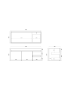 1200MM Dark Oak MDF Bathroom Vanity Right Drawers Wall Hung Cabinet Only