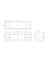 1500MM Dark Oak MDF Bathroom Vanity 4 Side Drawers 2 Middle Doors Wall Hung Cabinet Only