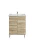 600MM White Oak MDF Bathroom Vanity 2 Doors Free Standing Cabinet Only