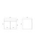 600MM White Oak MDF Bathroom Vanity 2 Doors Wall Hung Cabinet Only