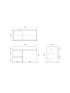 750MM Dark Oak MDF Bathroom Vanity Left Drawers Wall Hung Cabinet Only