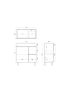 750MM Slim Dark Oak MDF Bathroom Vanity Right Drawers Free Standing Cabinet Only
