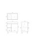 750MM Dark Oak MDF Bathroom Vanity Left Drawers Free Standing Cabinet Only