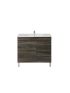 750MM Dark grey MDF Bathroom Vanity Right Drawers Free Standing Cabinet Only