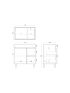 750MM Dark Oak MDF Bathroom Vanity Right Drawers Free Standing Cabinet Only