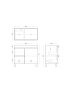 900MM Dark Oak MDF Bathroom Vanity Left Drawers Free Standing Cabinet Only